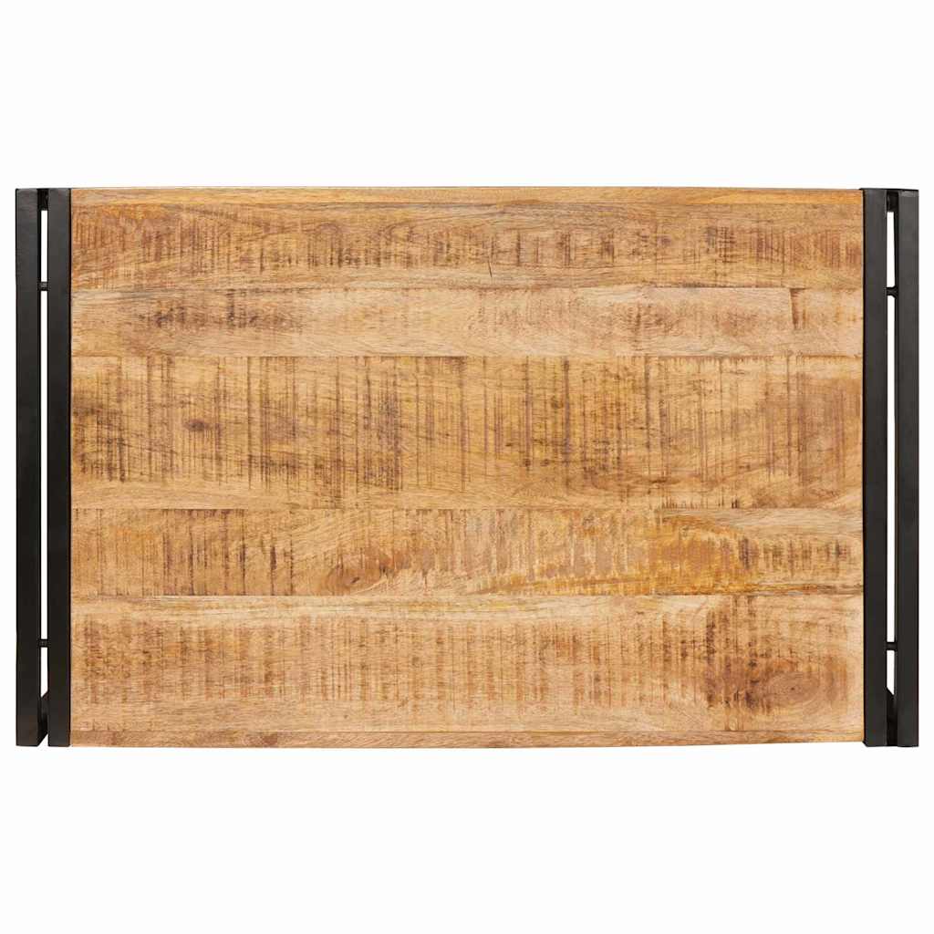 Badregal für Braun 80 x 50 x 23 cm Massives rohes Mangoholz