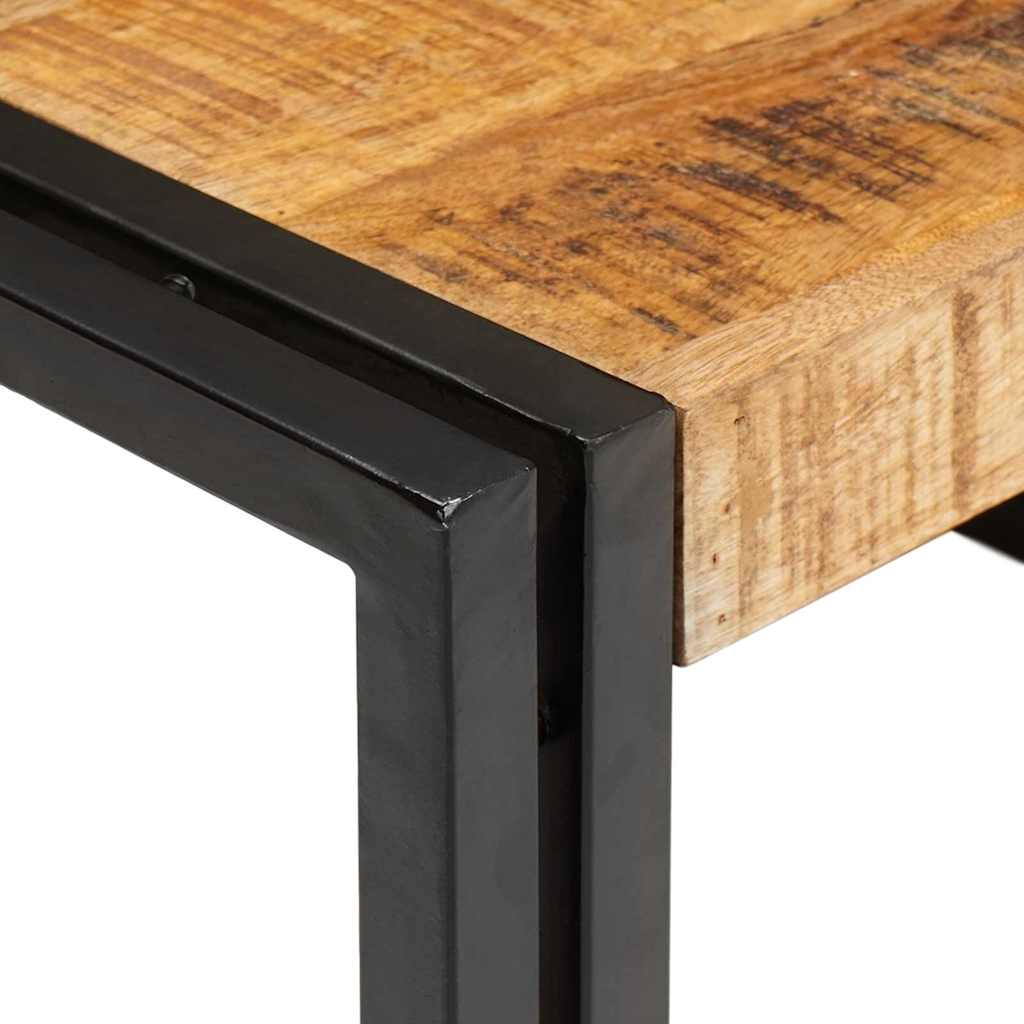 Badregal für Braun 120 x 50 x 23 cm Massives rohes Mangoholz