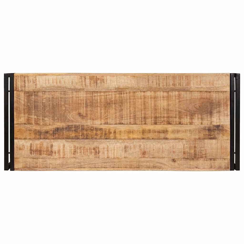 Badregal für Braun 120 x 50 x 23 cm Massives rohes Mangoholz