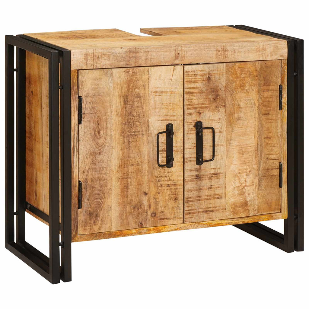 Waschbeckenunterschrank Braun 71 x 33 x 58 cm Massivholz Mango
