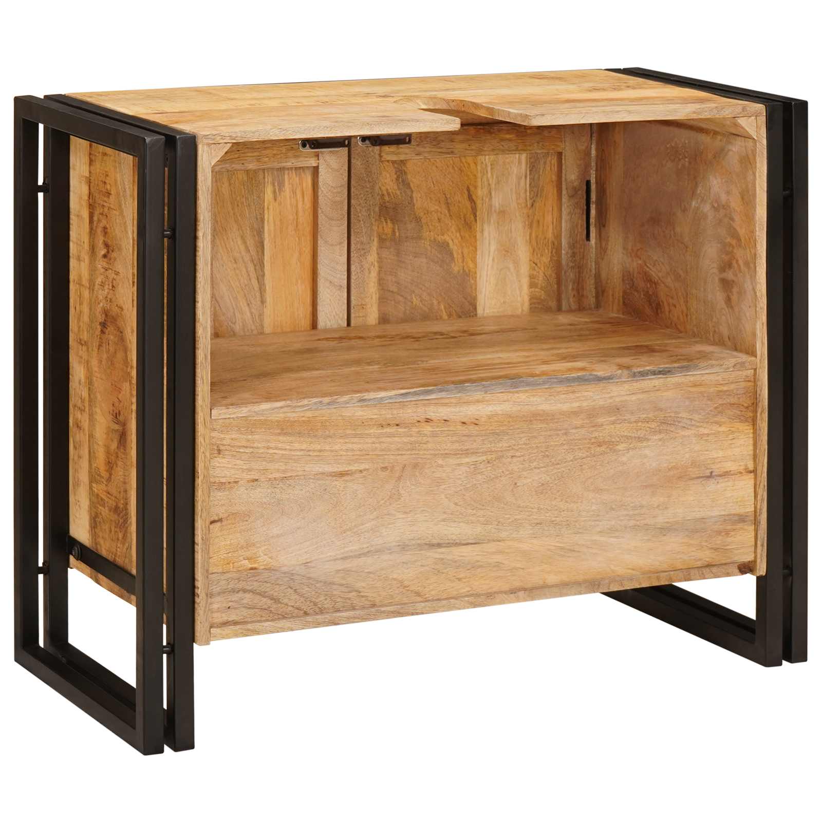 Waschbeckenunterschrank Braun 71 x 33 x 58 cm Massivholz Mango