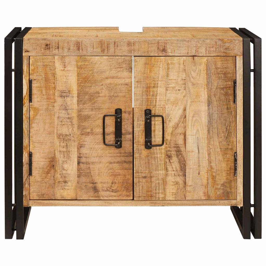 Waschbeckenunterschrank Braun 71 x 33 x 58 cm Massivholz Mango