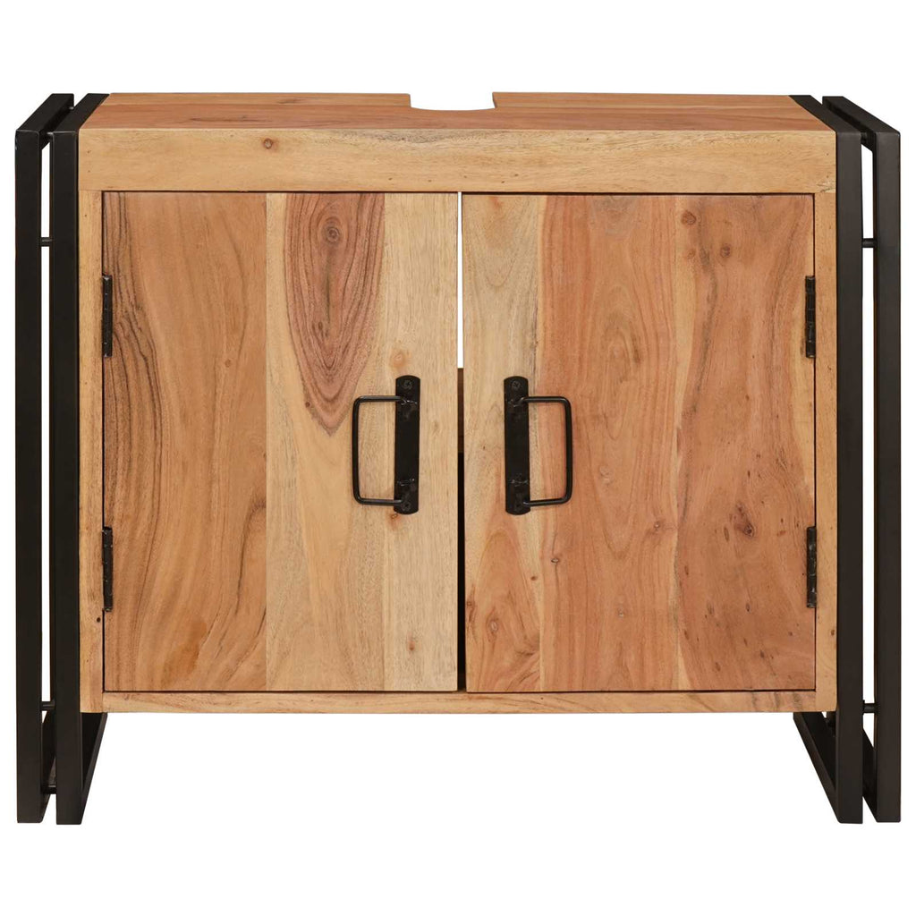 Waschbeckenunterschrank Braun 71 x 33 x 58 cm Massivholz Akazie