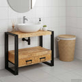 Waschtischunterschrank Braun 71 x 33 x 58 cm Massivholz Mango