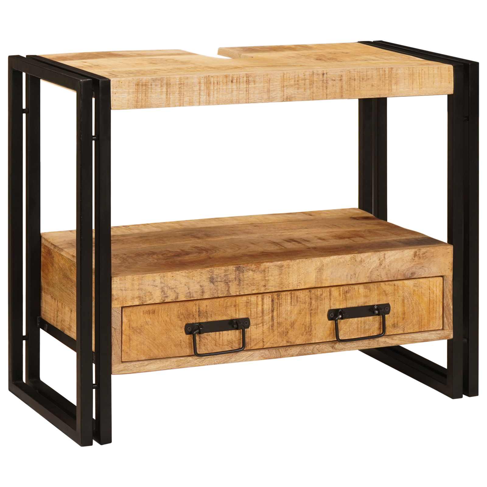 Waschtischunterschrank Braun 71 x 33 x 58 cm Massivholz Mango