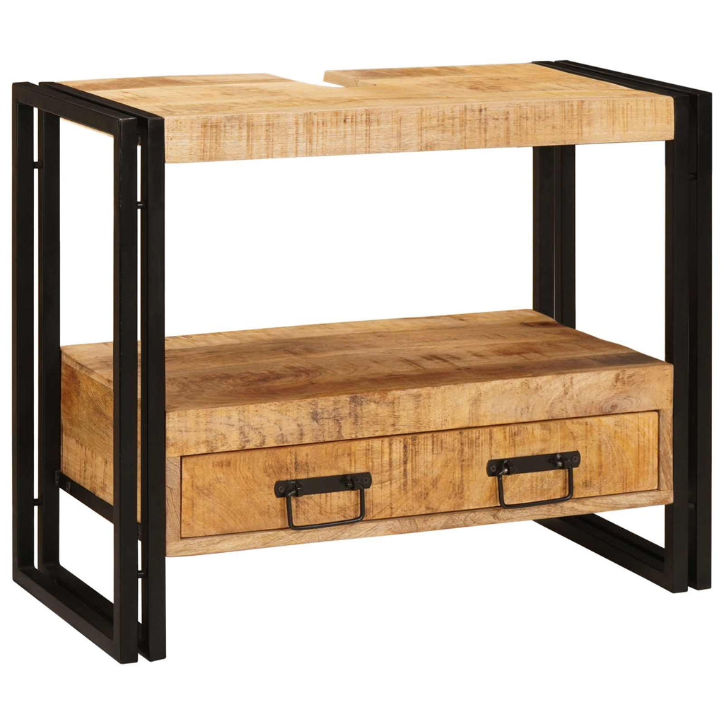 Waschtischunterschrank Braun 71 x 33 x 58 cm Massivholz Mango