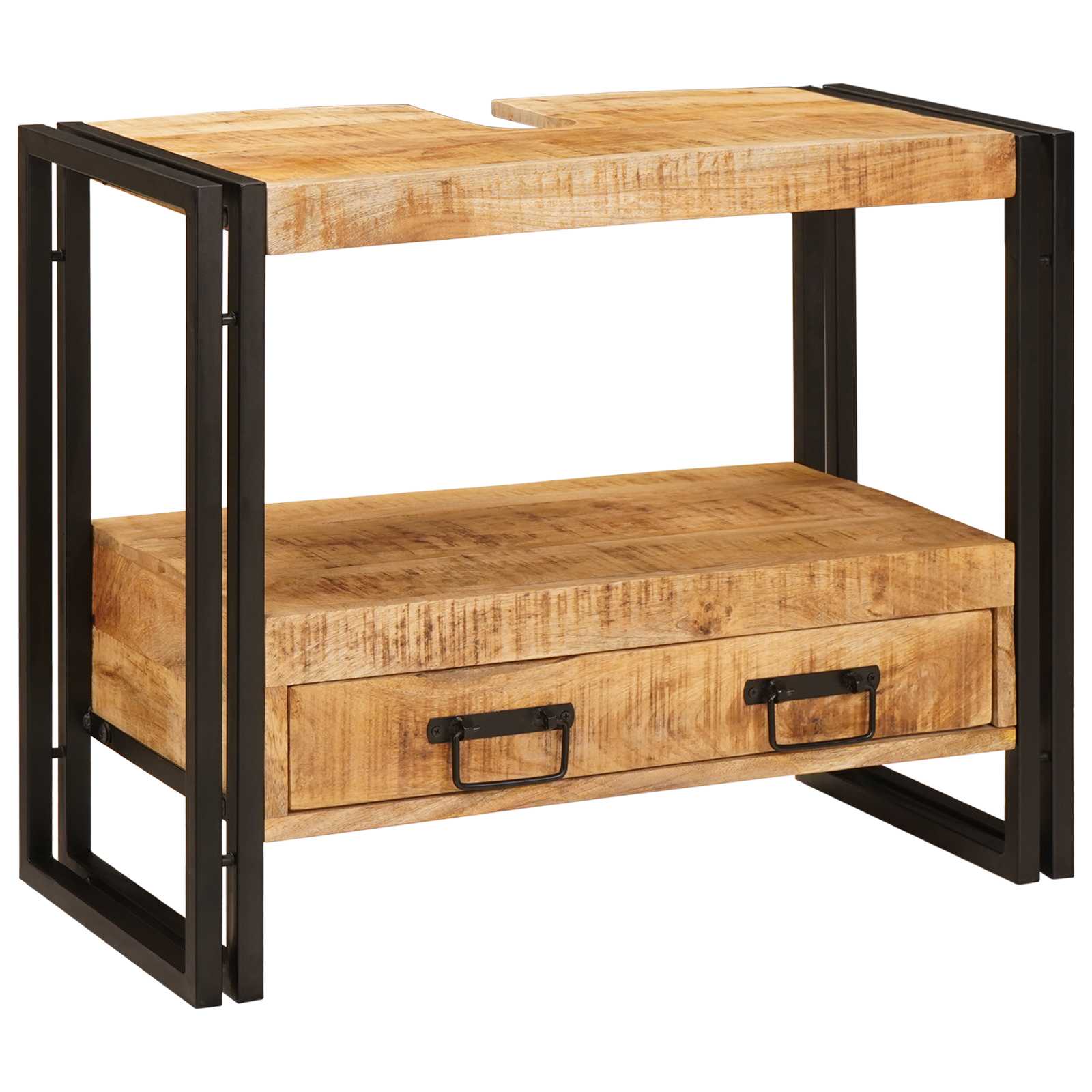Waschtischunterschrank Braun 71 x 33 x 58 cm Massivholz Mango