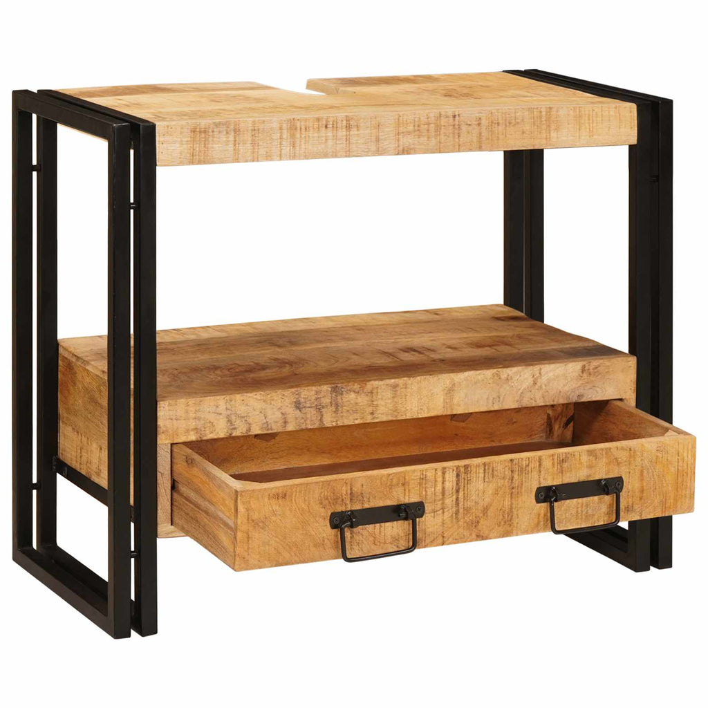 Waschtischunterschrank Braun 71 x 33 x 58 cm Massivholz Mango