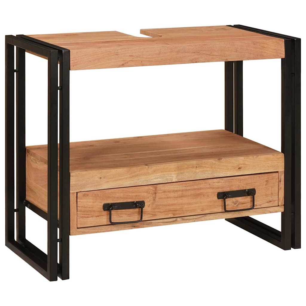 Waschtischunterschrank Braun 71 x 33 x 58 cm Massivholz Akazie