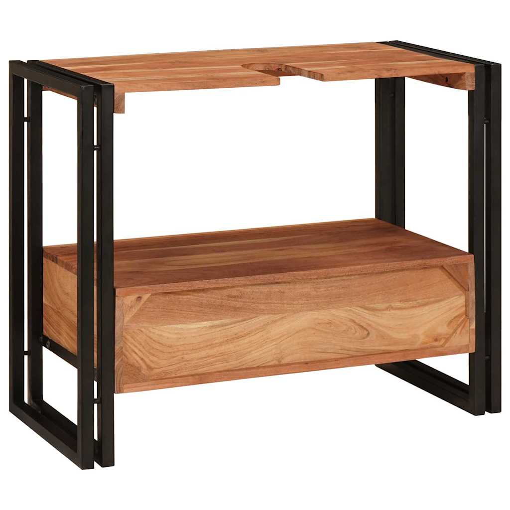 Waschtischunterschrank Braun 71 x 33 x 58 cm Massivholz Akazie
