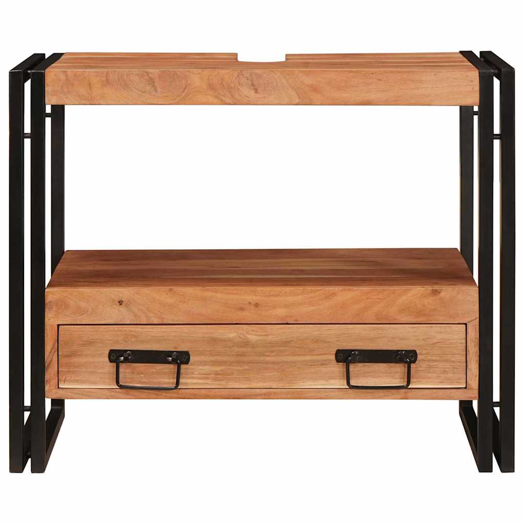 Waschtischunterschrank Braun 71 x 33 x 58 cm Massivholz Akazie