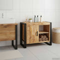 Waschbeckenunterschrank Braun 71 x 33 x 58 cm Massivholz Mango