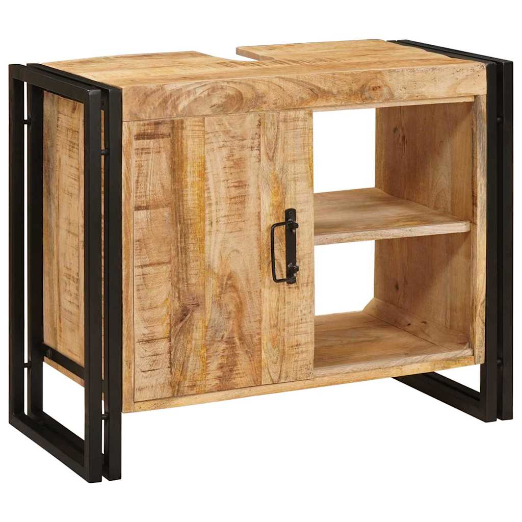 Waschbeckenunterschrank Braun 71 x 33 x 58 cm Massivholz Mango