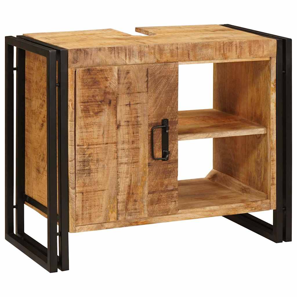Waschbeckenunterschrank Braun 71 x 33 x 58 cm Massivholz Mango