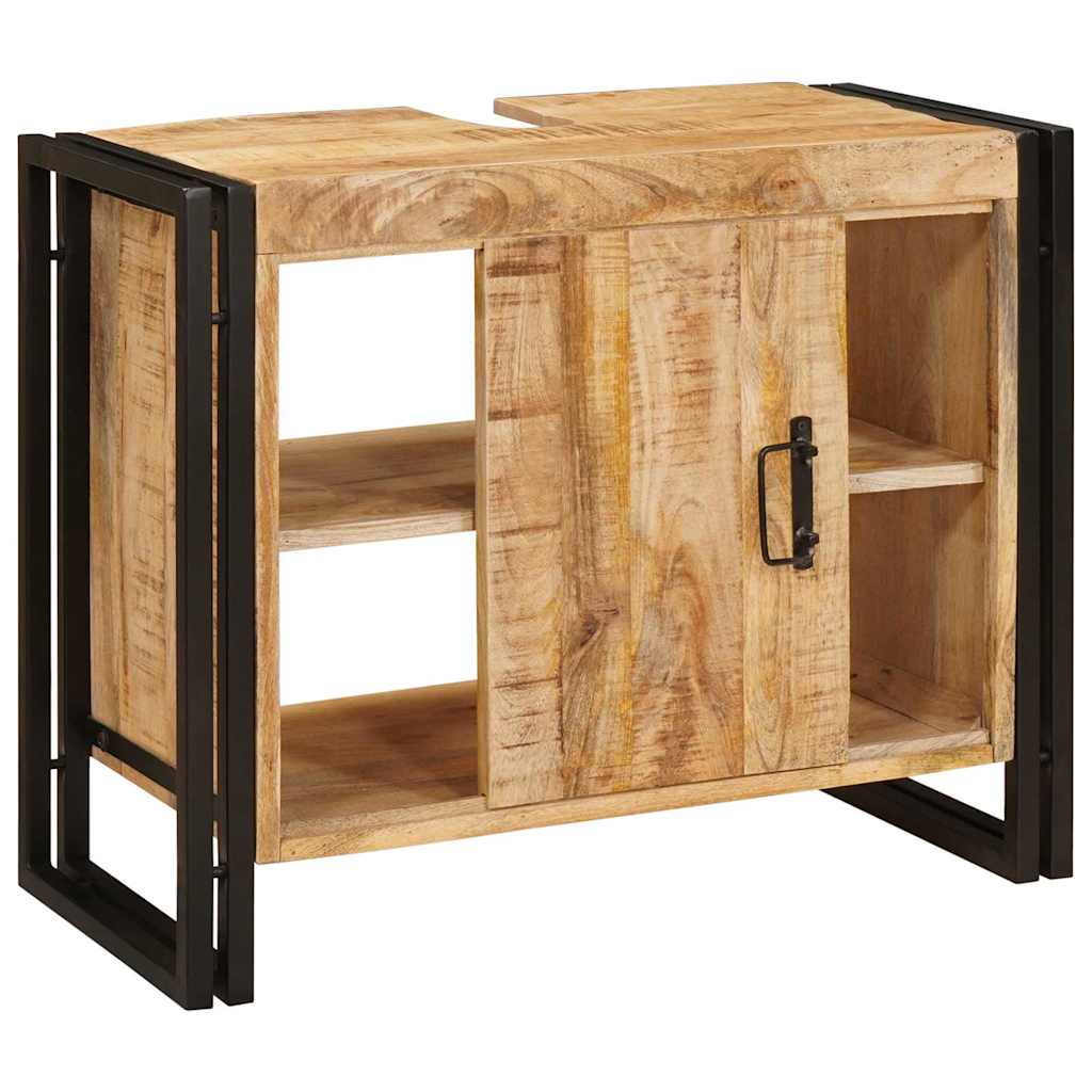 Waschbeckenunterschrank Braun 71 x 33 x 58 cm Massivholz Mango
