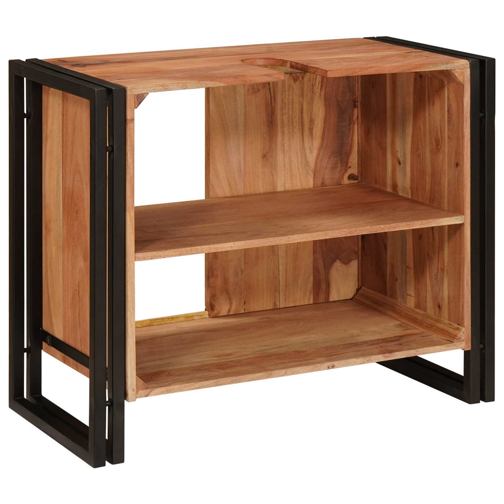 Waschbeckenunterschrank Braun 71 x 33 x 58 cm Massivholz Akazie