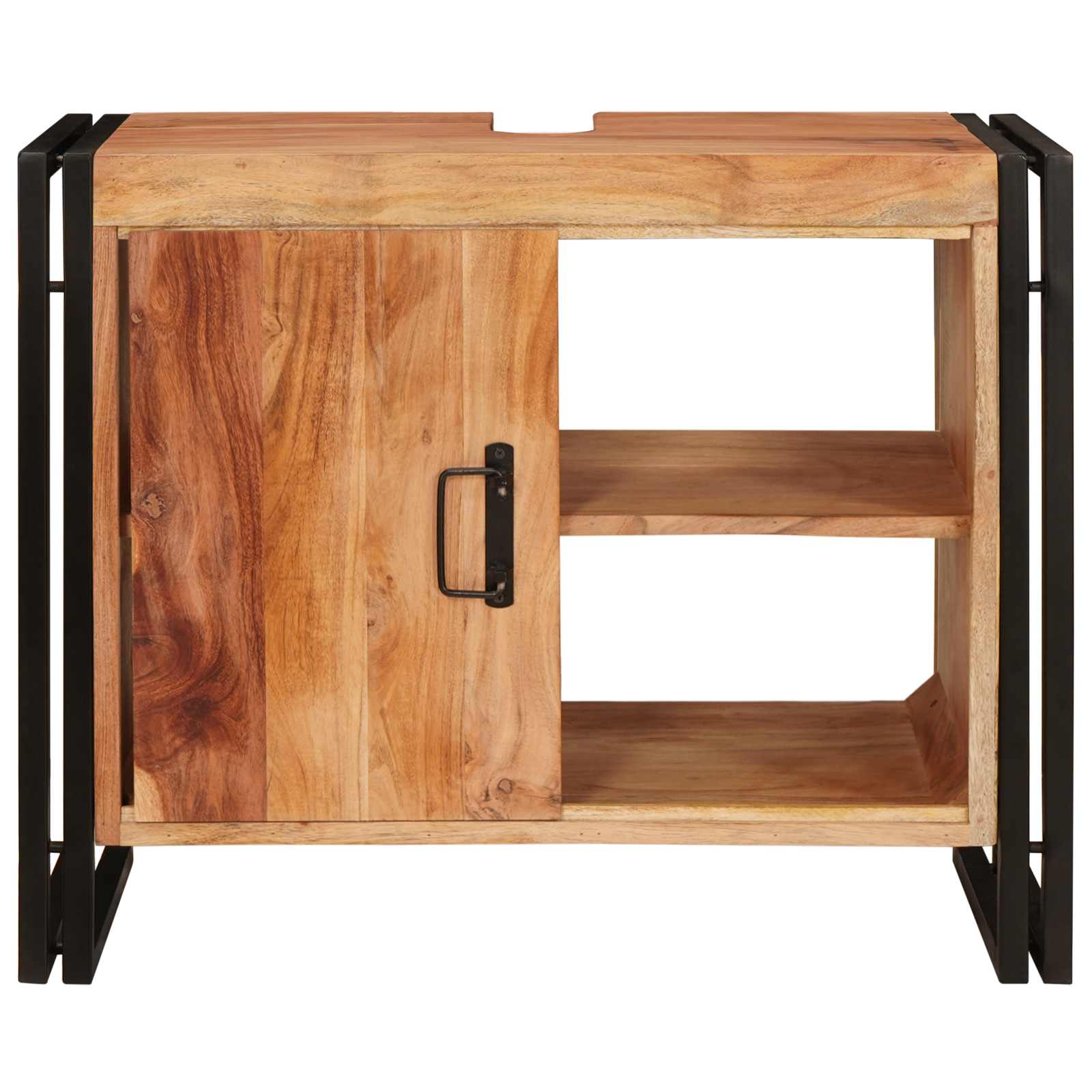 Waschbeckenunterschrank Braun 71 x 33 x 58 cm Massivholz Akazie