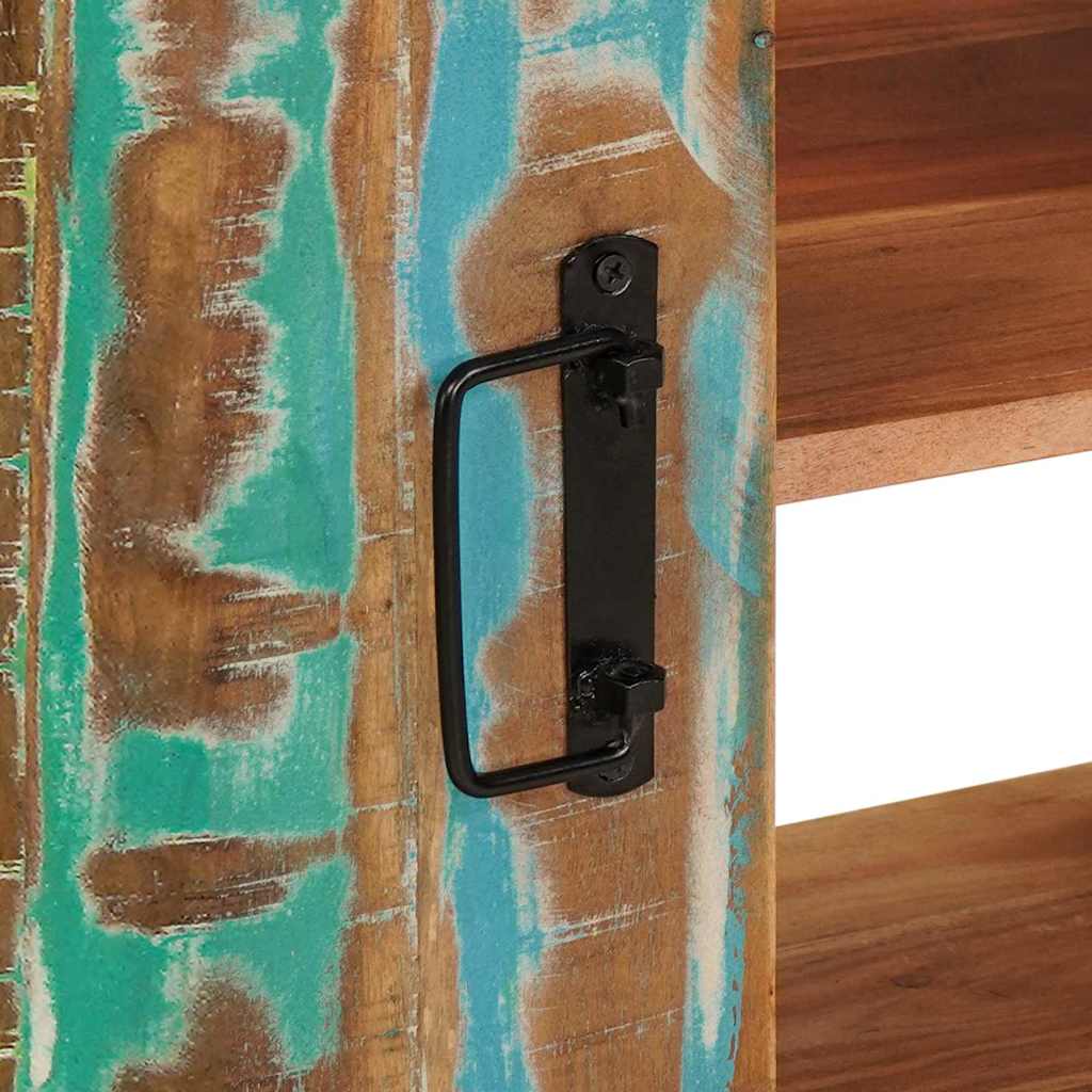 Waschbeckenunterschrank Mehrfarbig Massives upgecyceltes Holz