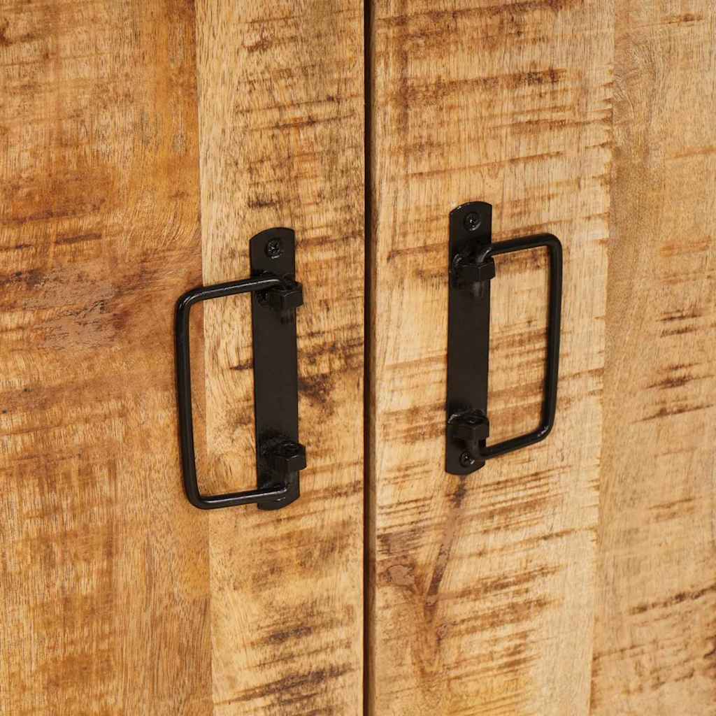 Nachttisch Braun 66 x 35 x 76 cm Massives, grobes Mangoholz