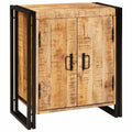 Nachttisch Braun 66 x 35 x 76 cm Massives, grobes Mangoholz