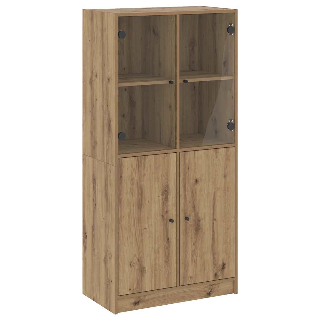 Highboard mit Türen Artisan-Eiche 68x37x142 cm Holzwerkstoff