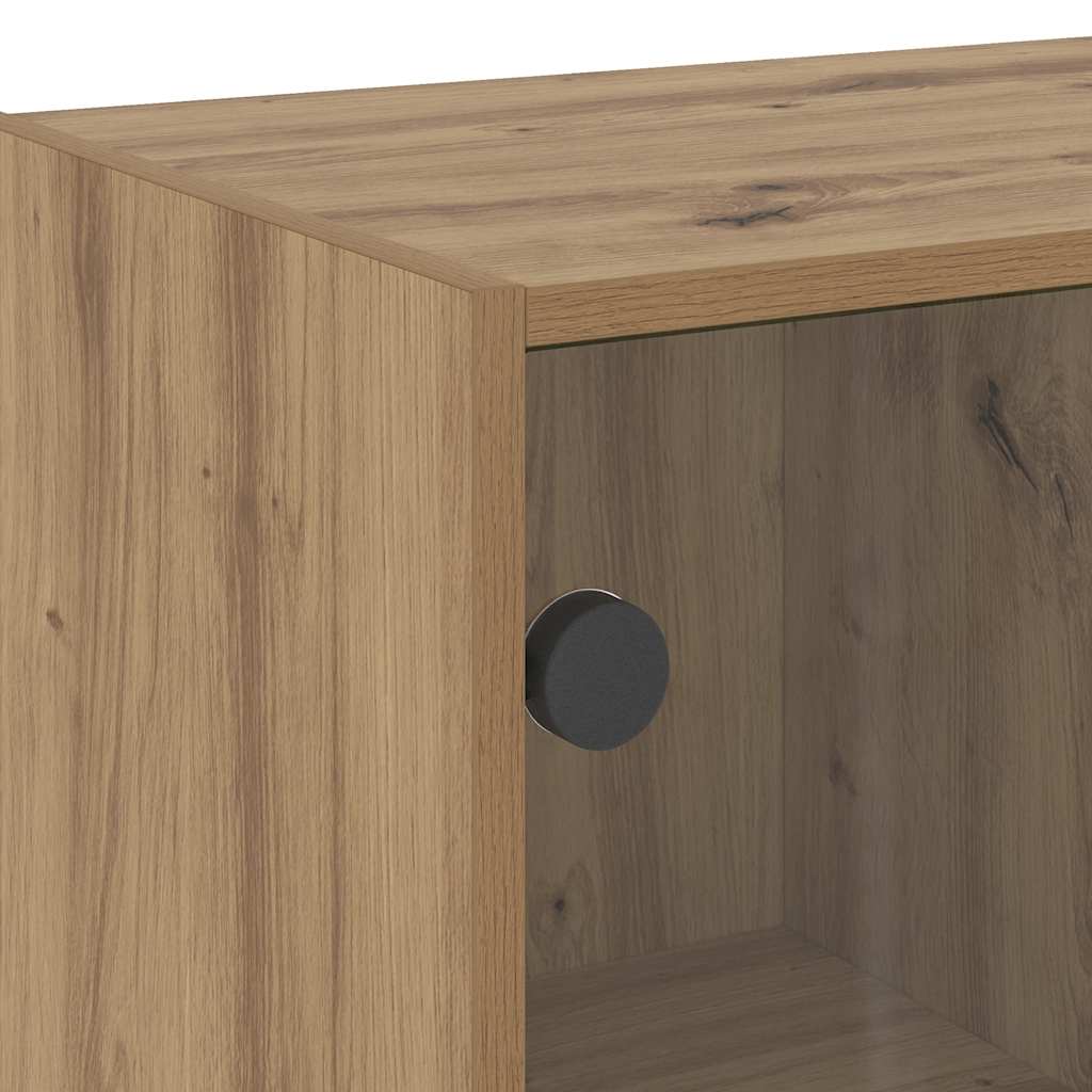 Highboard mit Türen Artisan-Eiche 68x37x142 cm Holzwerkstoff