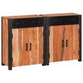 Sideboard 2 pcs Braun 110 x 30 x 75 cm Massivholz Akazie