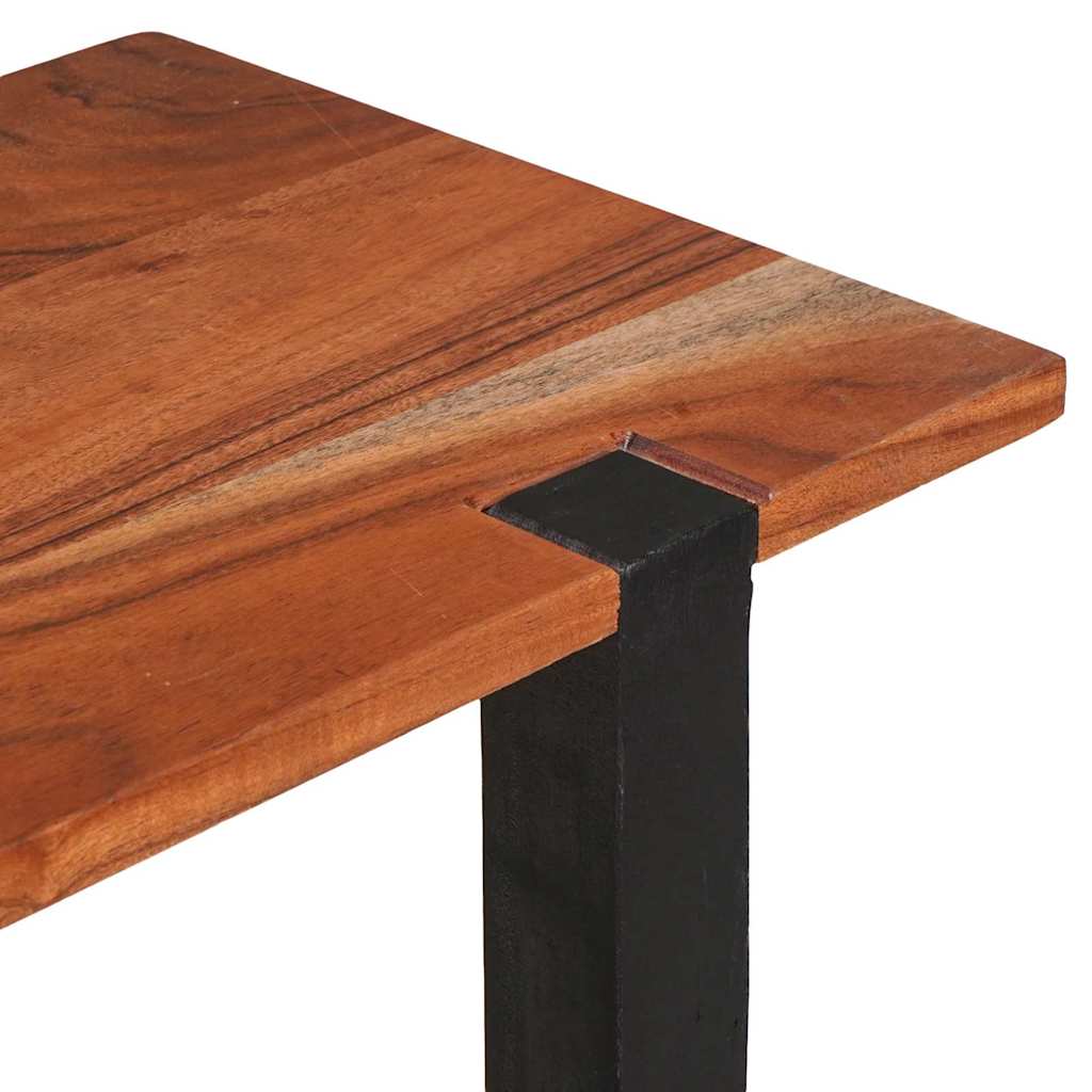 Konsolentisch mit Regal Braun und Schwarz 110 x 30 x 75 cm