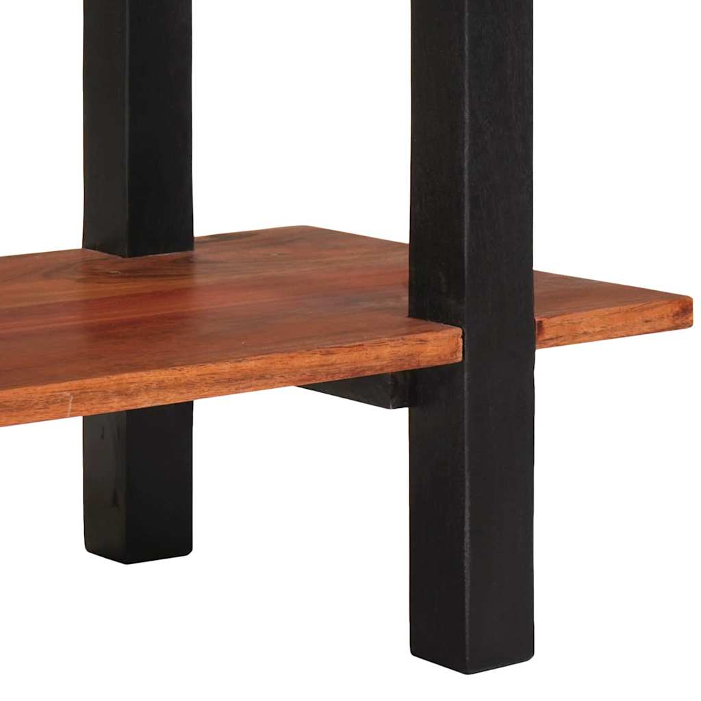 Konsolentisch mit Regal Braun und Schwarz 110 x 30 x 75 cm