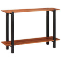 Konsolentisch mit Regal Braun und Schwarz 110 x 30 x 75 cm