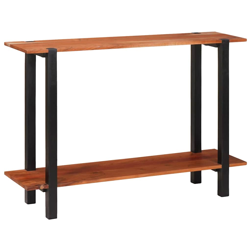 Konsolentisch mit Regal Braun und Schwarz 110 x 30 x 75 cm