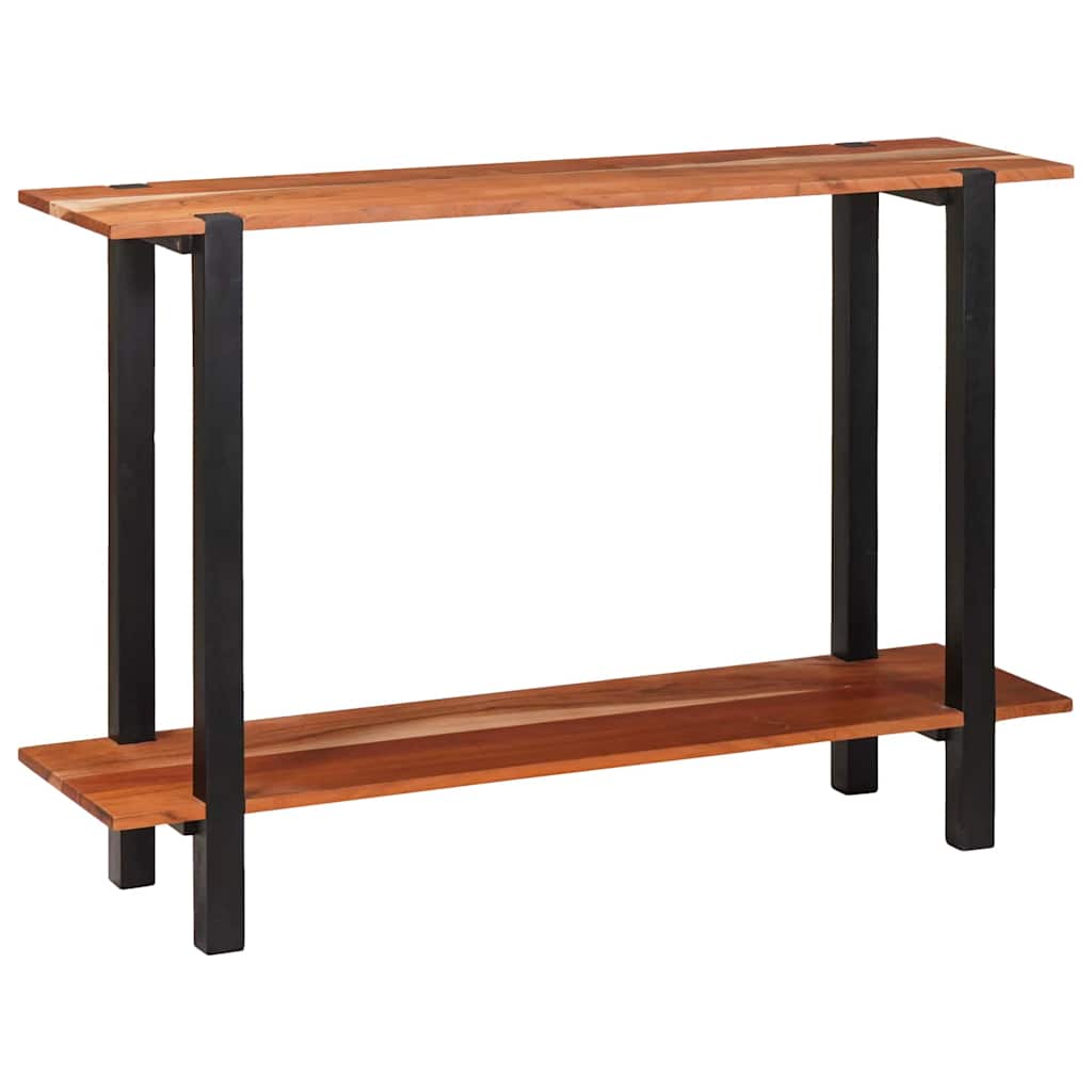 Konsolentisch mit Regal Braun und Schwarz 110 x 30 x 75 cm