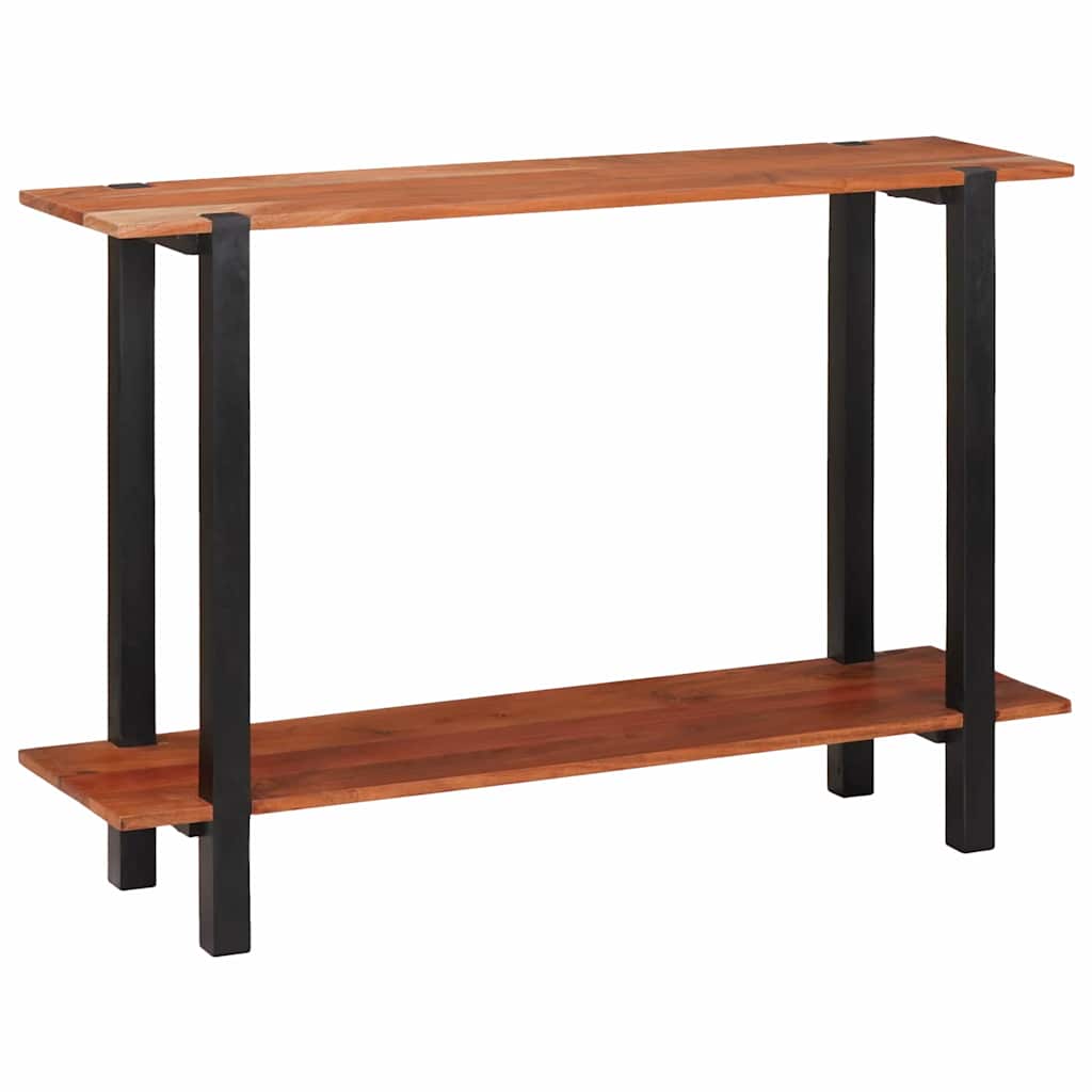 Konsolentisch mit Regal Braun und Schwarz 110 x 30 x 75 cm