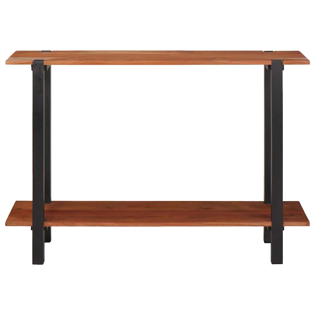 Konsolentisch mit Regal Braun und Schwarz 110 x 30 x 75 cm