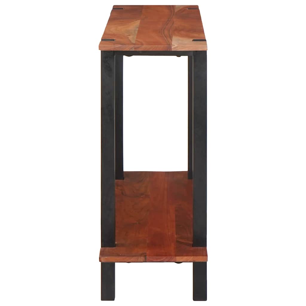 Konsolentisch mit Regal Braun und Schwarz 110 x 30 x 75 cm
