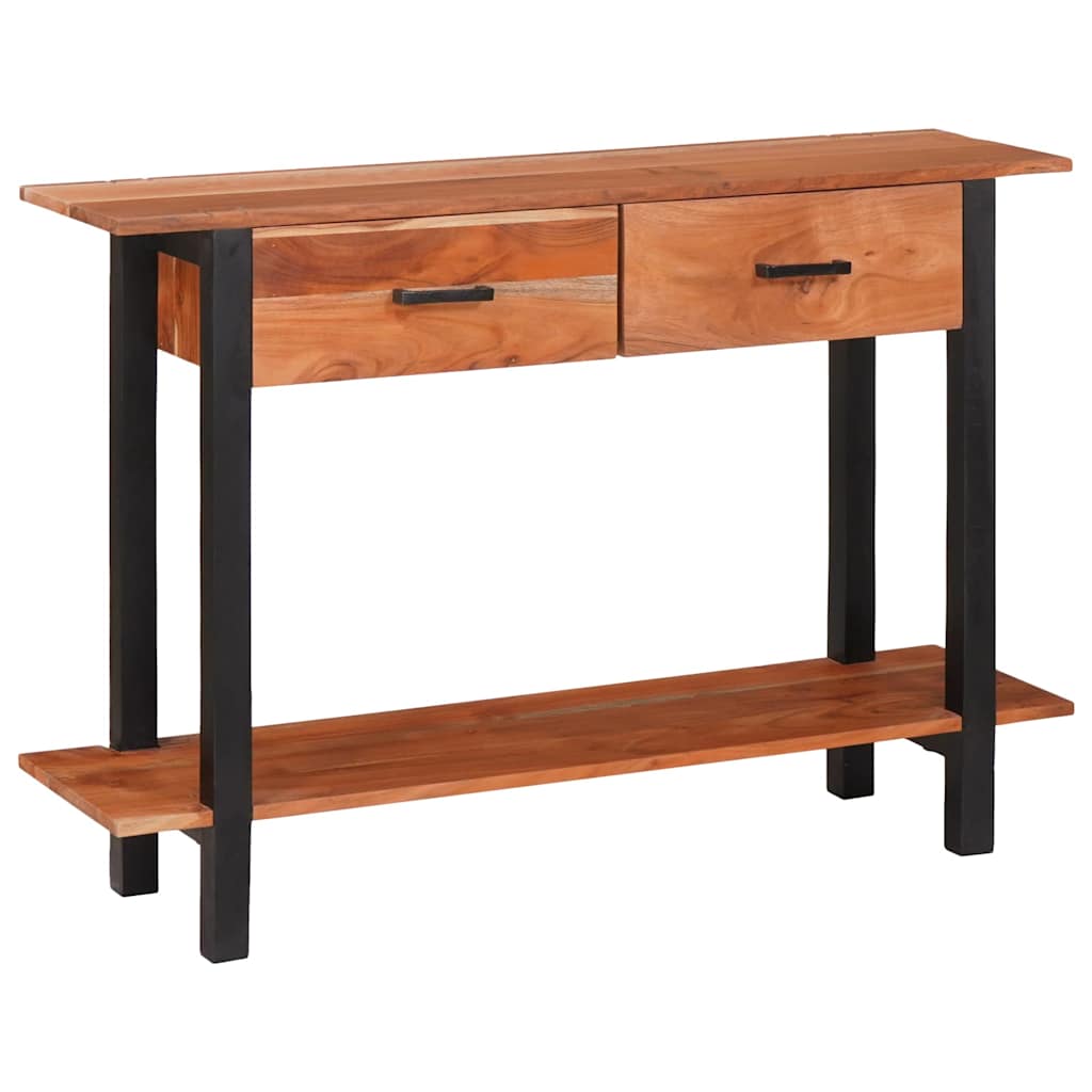 Konsolentisch mit Schubladen Braun und Schwarz 110 x 30 x 75 cm