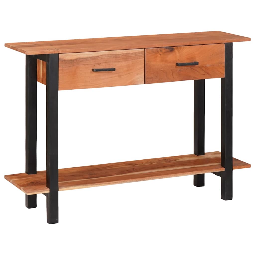 Konsolentisch mit Schubladen Braun und Schwarz 110 x 30 x 75 cm