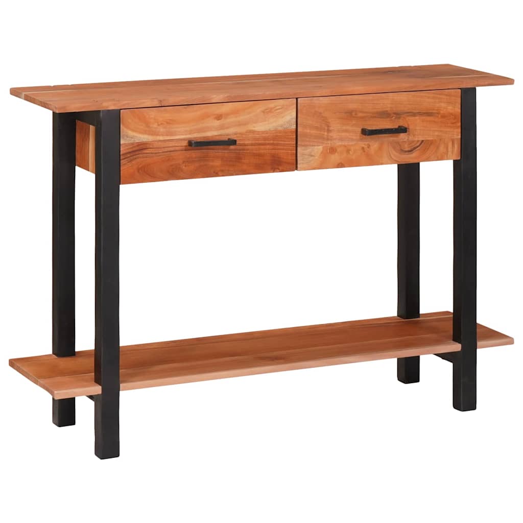 Konsolentisch mit Schubladen Braun und Schwarz 110 x 30 x 75 cm