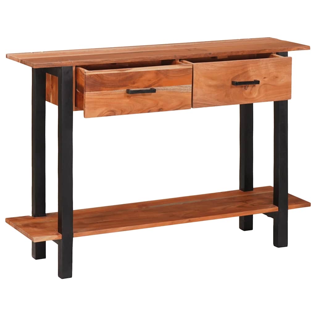 Konsolentisch mit Schubladen Braun und Schwarz 110 x 30 x 75 cm