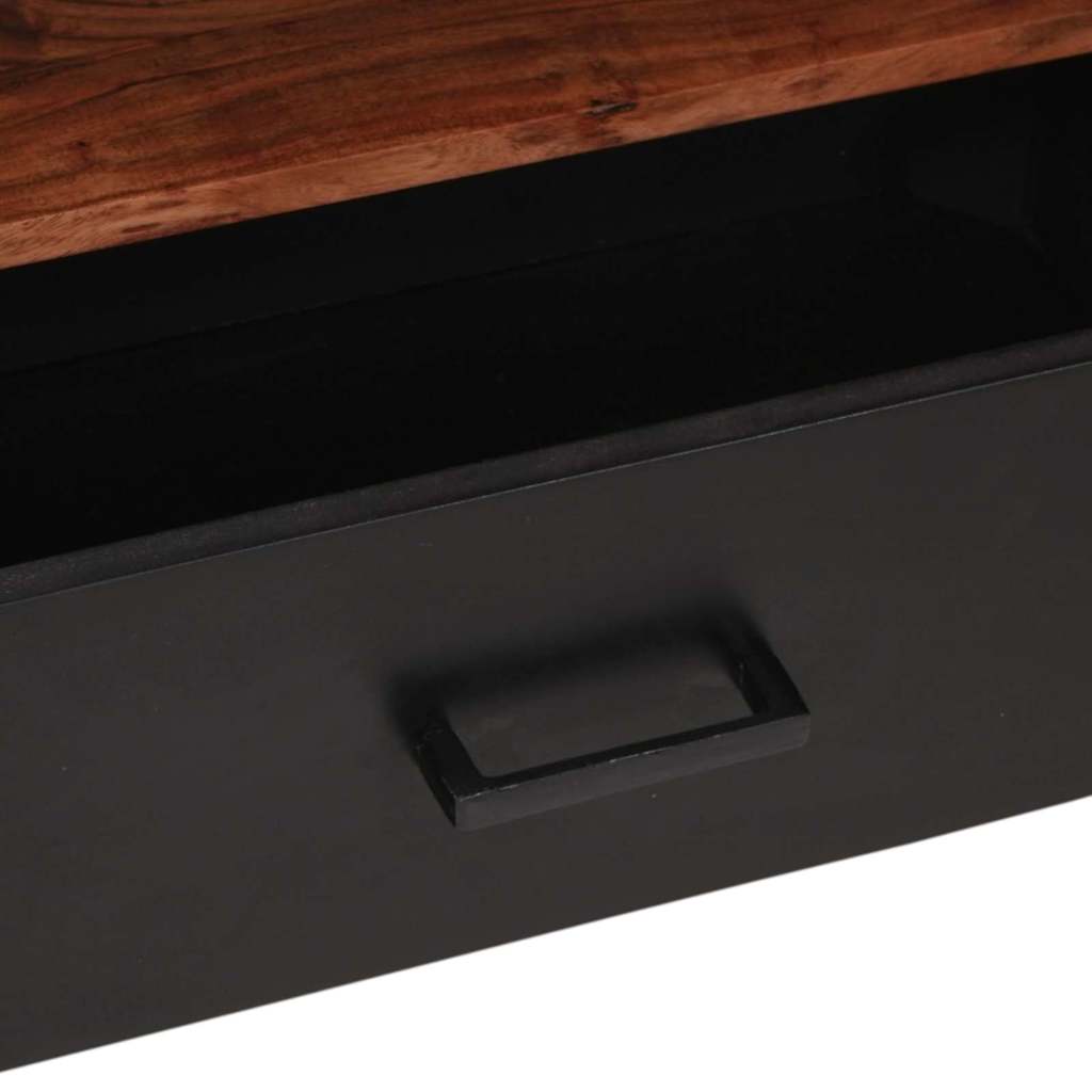 Medienmöbel mit Regal Braun 110 x 30 x 40 cm Massivholz Akazie