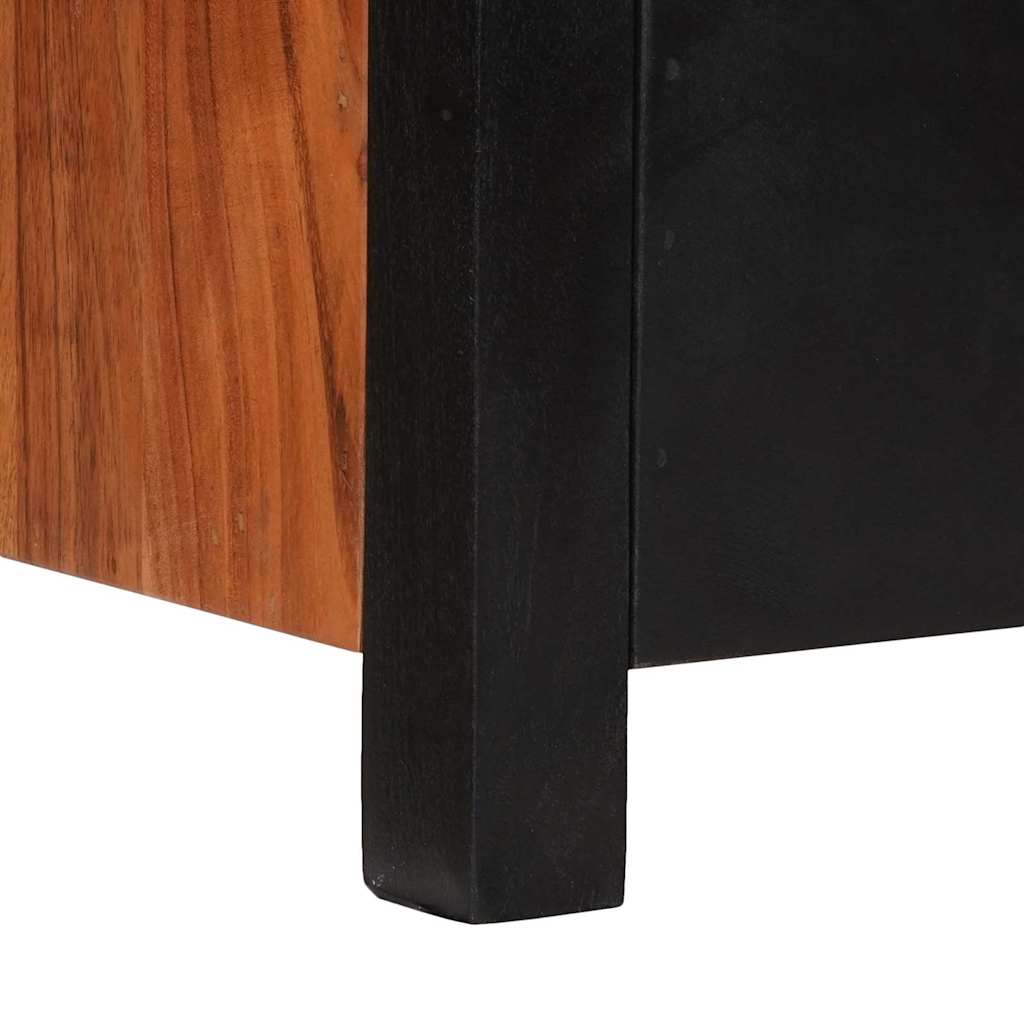 Medienmöbel mit Regal Braun 110 x 30 x 40 cm Massivholz Akazie