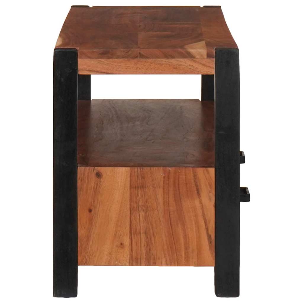 Medienmöbel mit Regal Braun 110 x 30 x 40 cm Massivholz Akazie