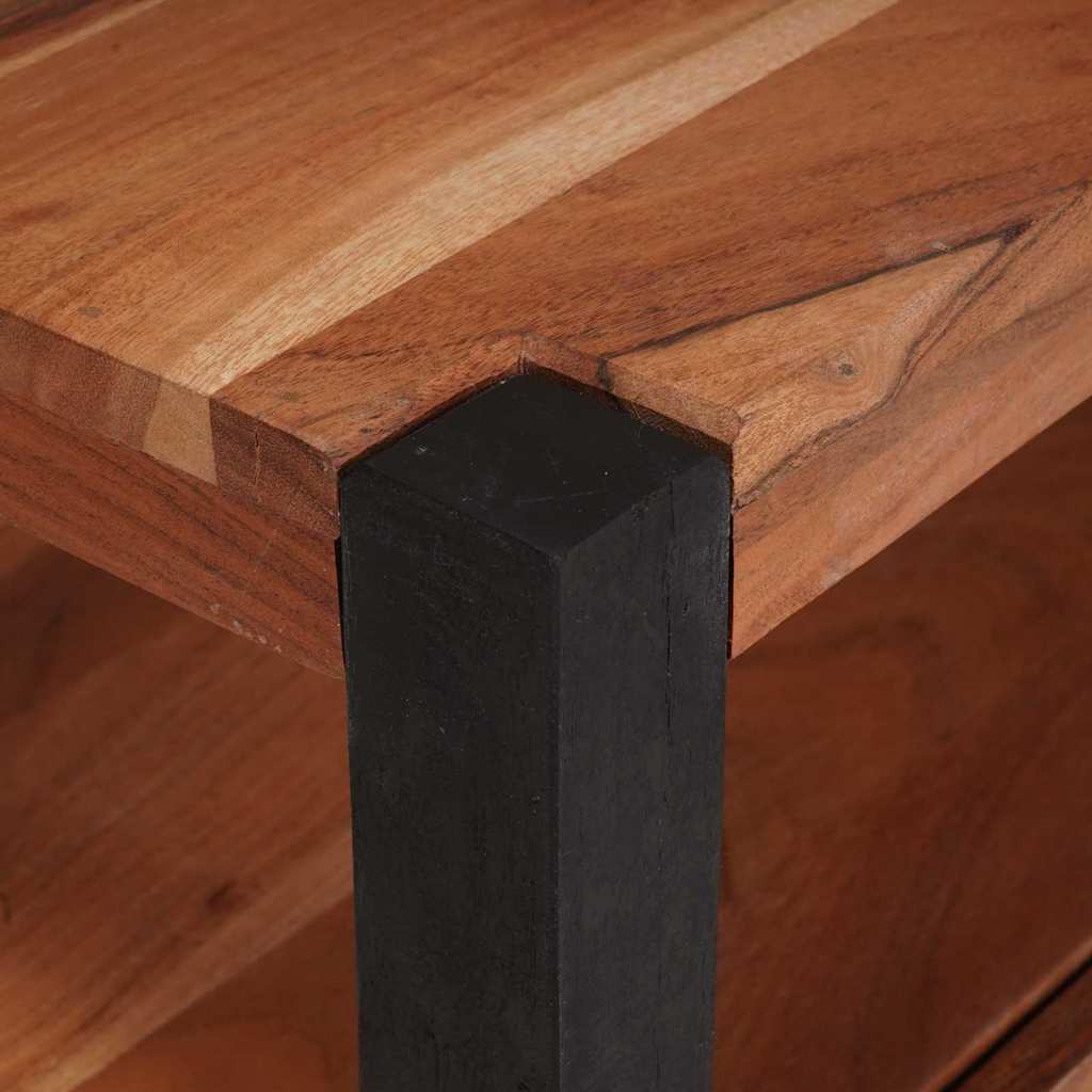 TV-Schränk mit Regal Braun 110 x 30 x 40 cm Massivholz Akazie