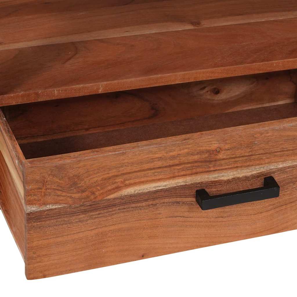 TV-Schränk mit Regal Braun 110 x 30 x 40 cm Massivholz Akazie