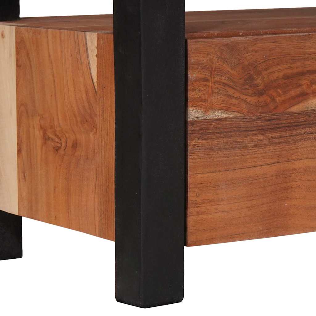 TV-Schränk mit Regal Braun 110 x 30 x 40 cm Massivholz Akazie