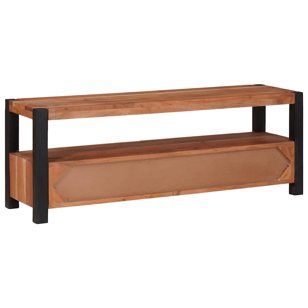 TV-Schränk mit Regal Braun 110 x 30 x 40 cm Massivholz Akazie