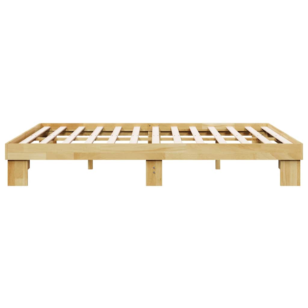 Bettgestell ohne Matratze 135x190 cm Massivholz Eiche