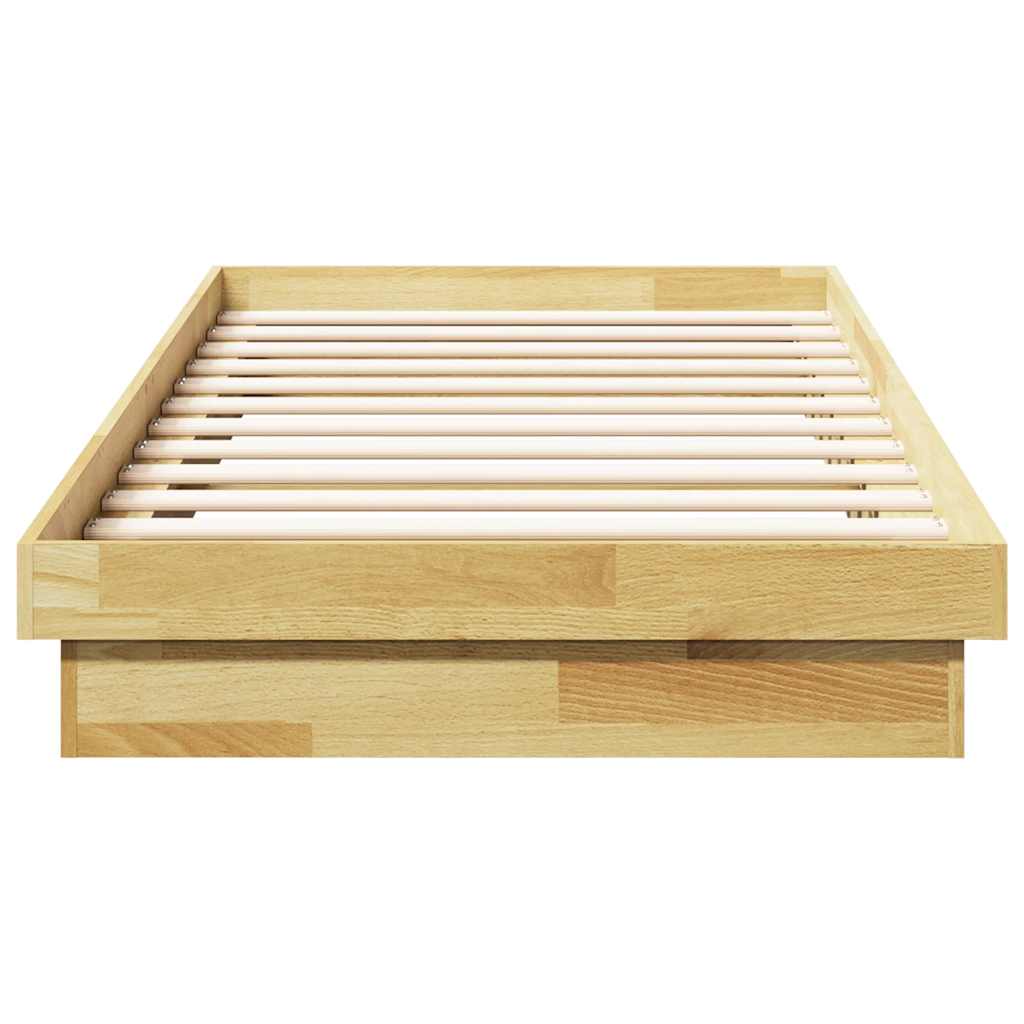 Bettgestell ohne Matratze 90x190 cm Massivholz Eiche
