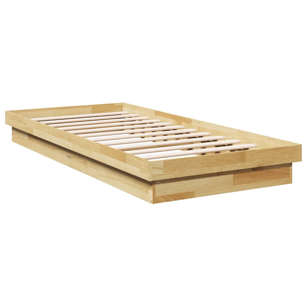 Bettgestell ohne Matratze 90x190 cm Massivholz Eiche