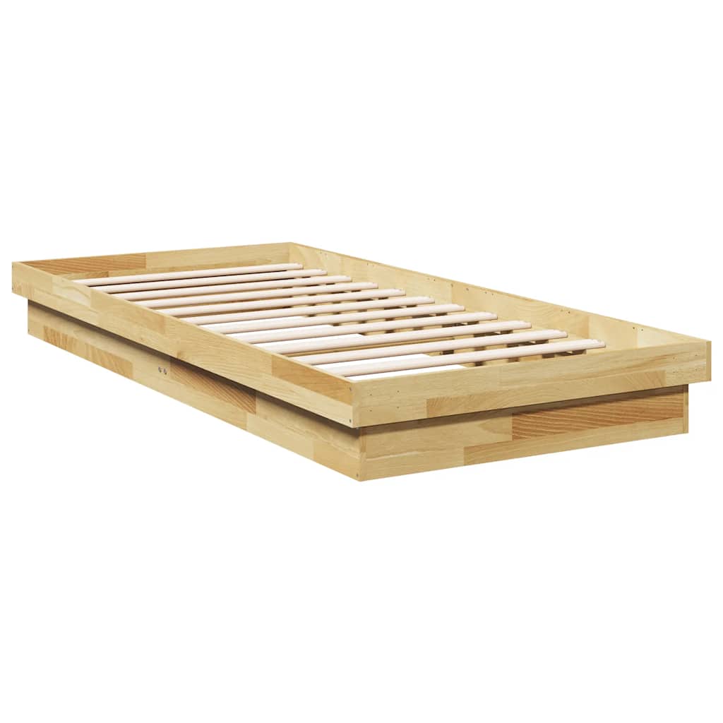 Bettgestell ohne Matratze 90x190 cm Massivholz Eiche